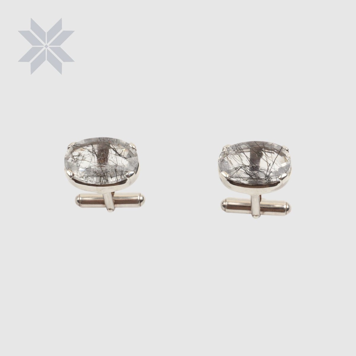 Tourmaline Quartz Sterling Silver Cufflinks 2
