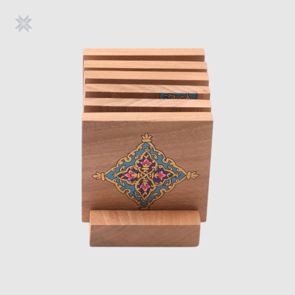 Coasters Miniature Wooden Coasters, Afghan Art 7