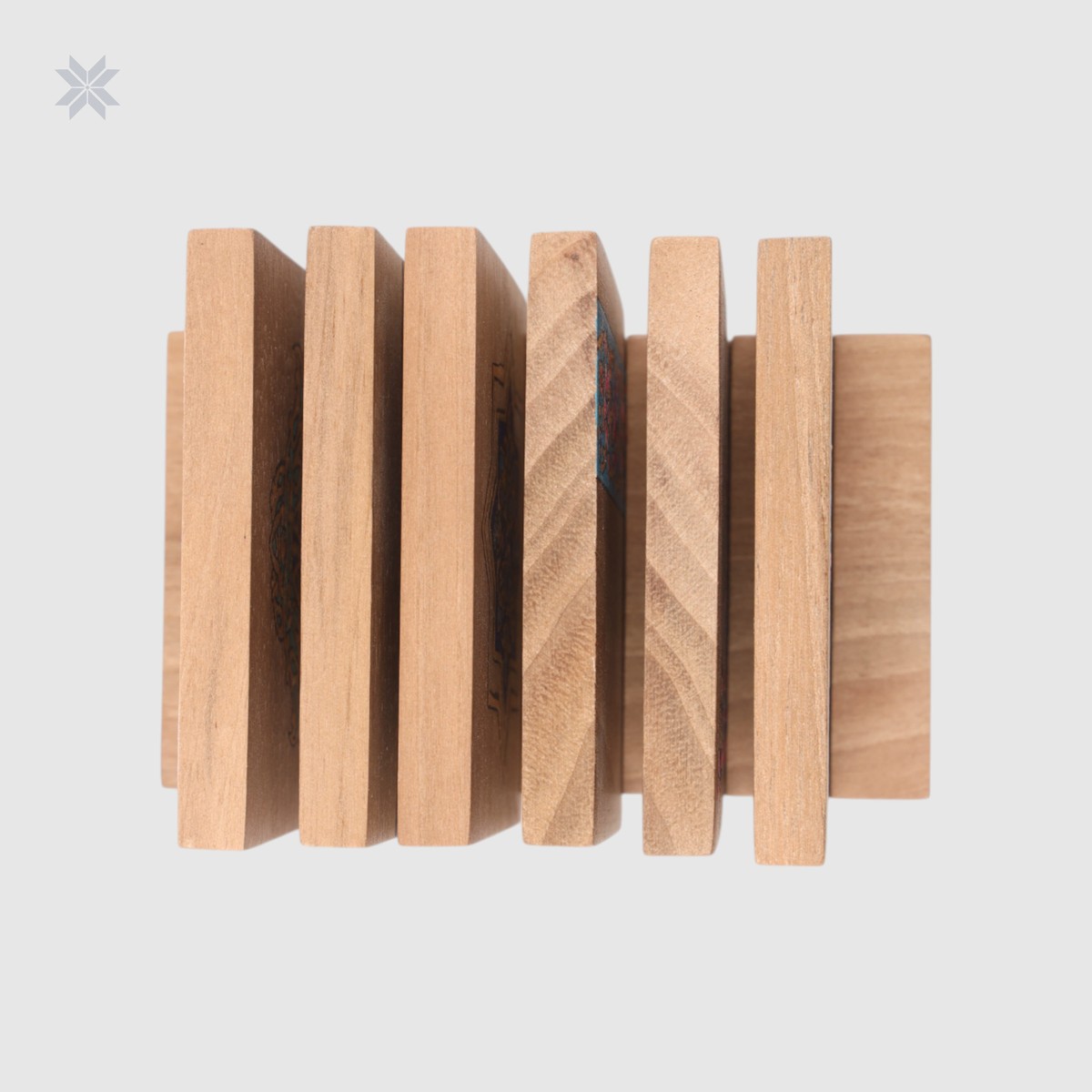 Coasters Miniature Wooden Coasters, Afghan Art 6