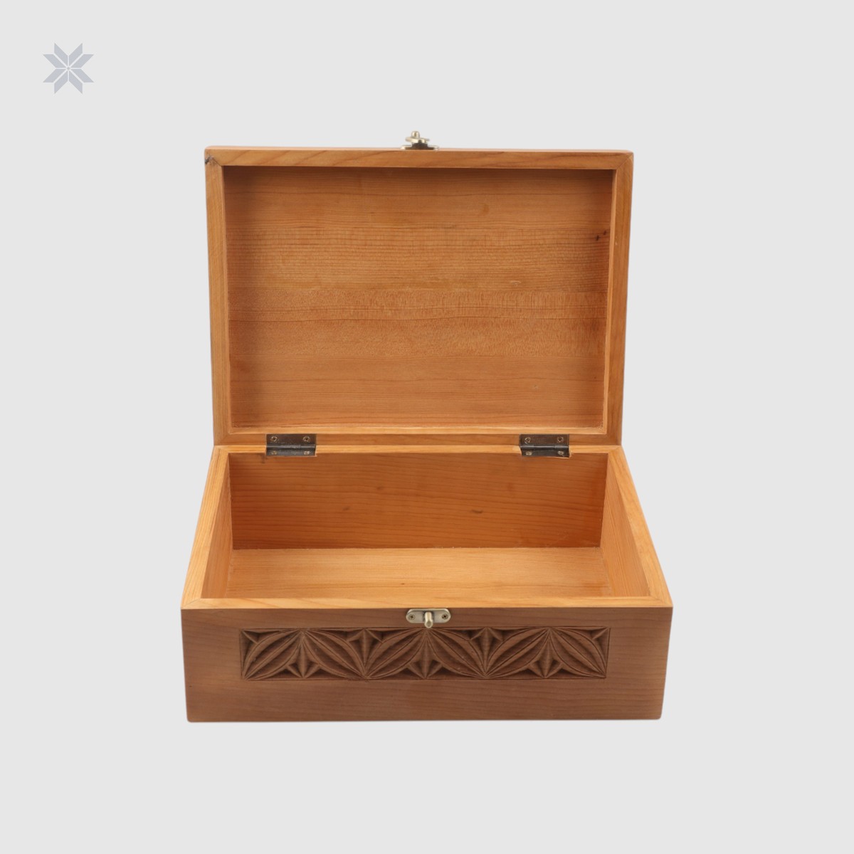 Wooden Box with Nooristani Carving, Large Size 1