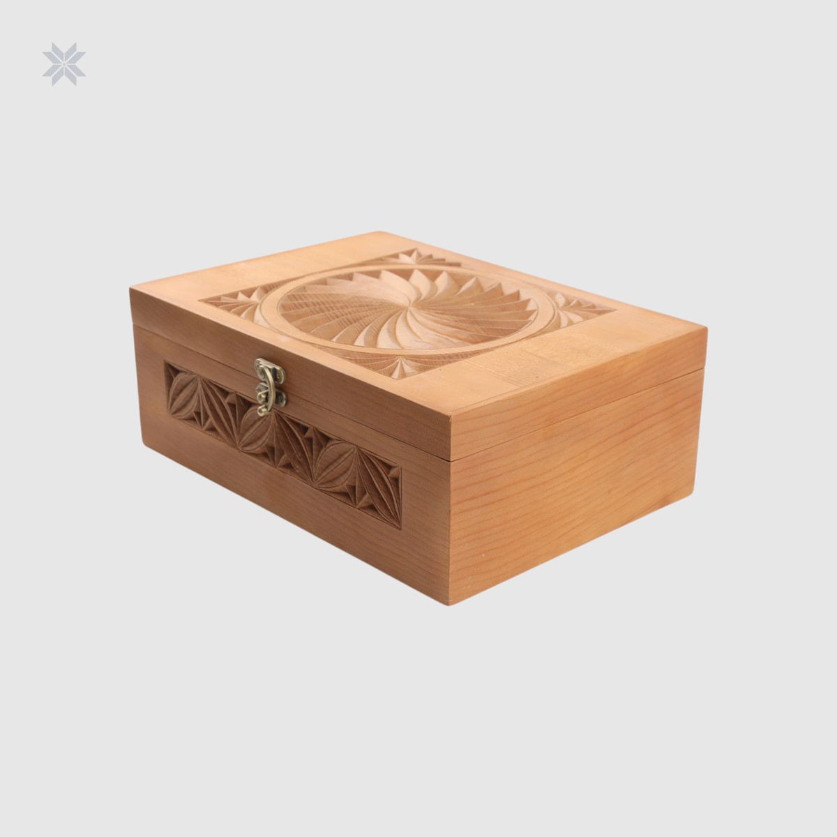 Wooden Box with Nooristani Carving, Large Size 7