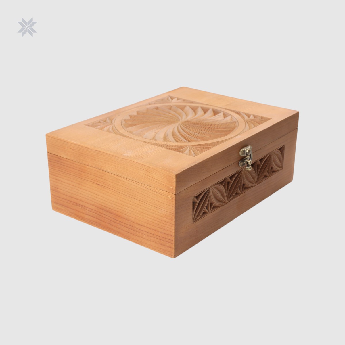 Wooden Box with Nooristani Carving, Large Size 5