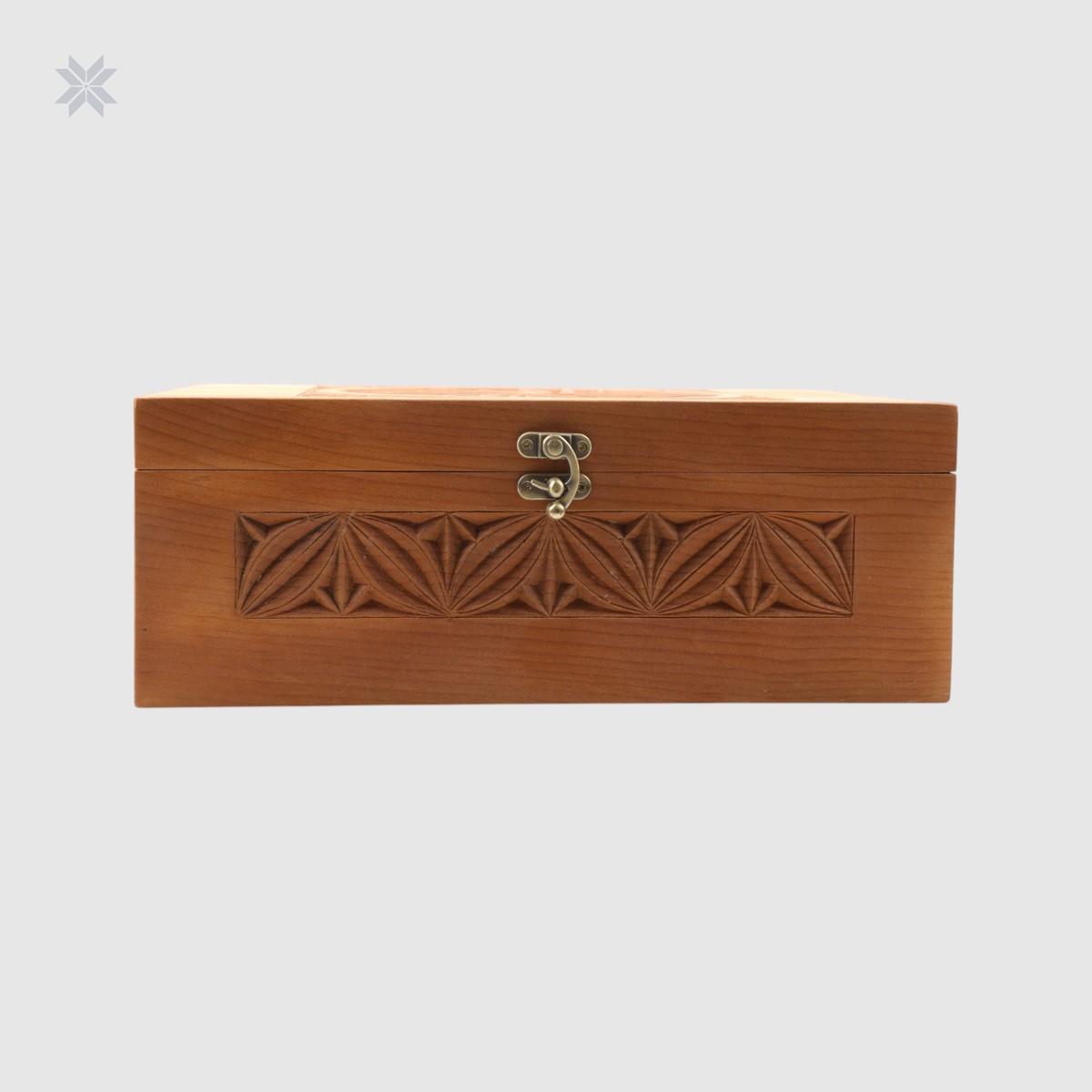 Wooden Box with Nooristani Carving, Large Size 6
