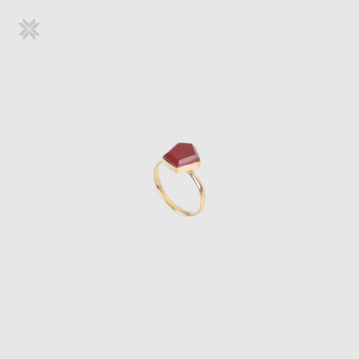 Handmade Onyx Stone Ring Gold-Plated Silver 4