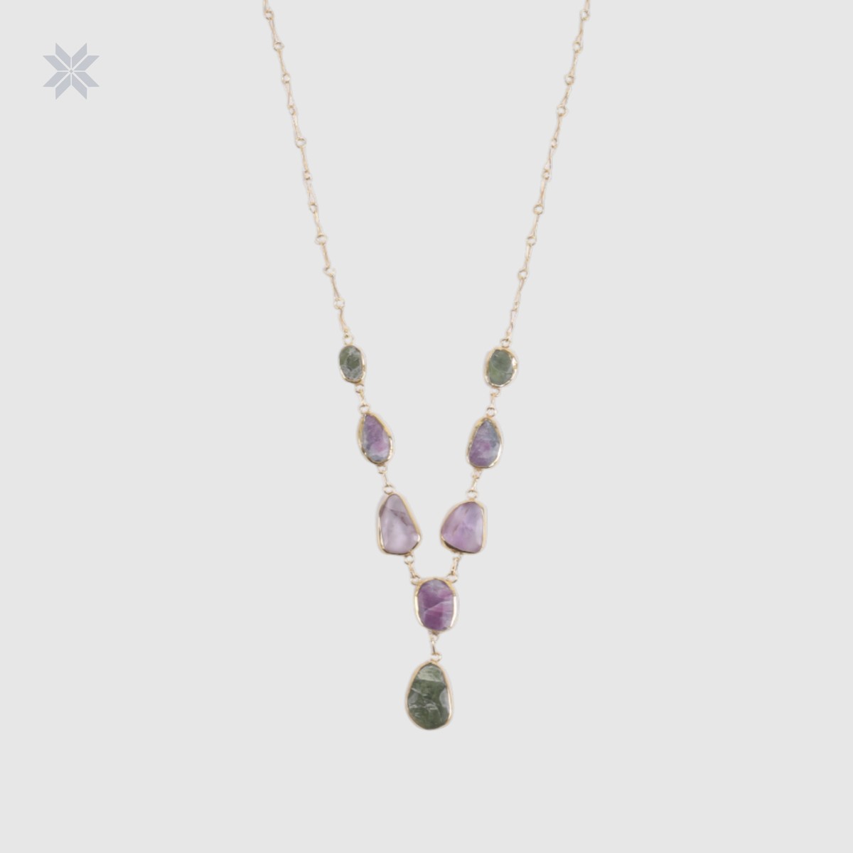 Handmade Minimal Gemstone Women Jewelry Set Ruby & Peridot 3