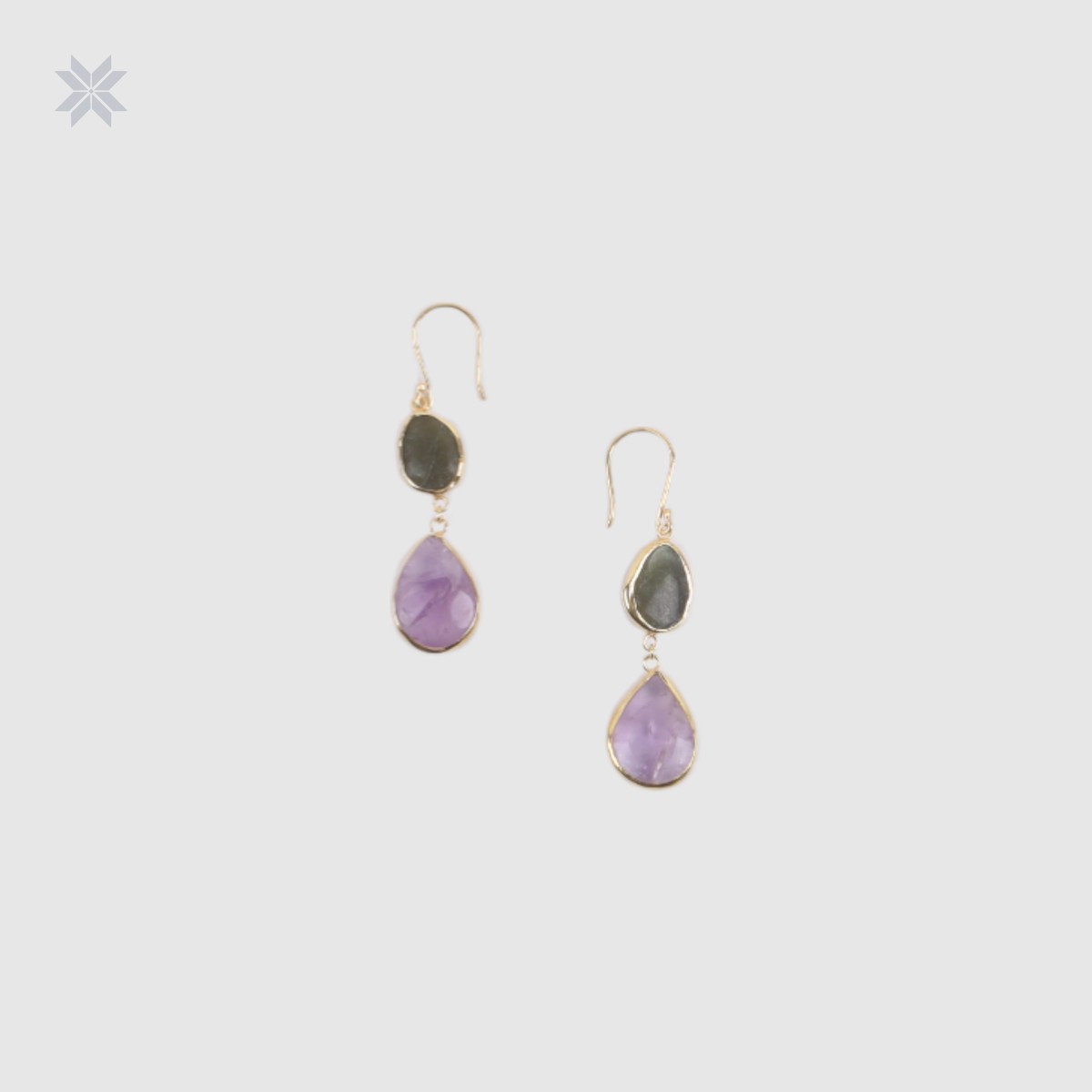 Handmade Minimal Gemstone Women Jewelry Set Ruby & Peridot 1