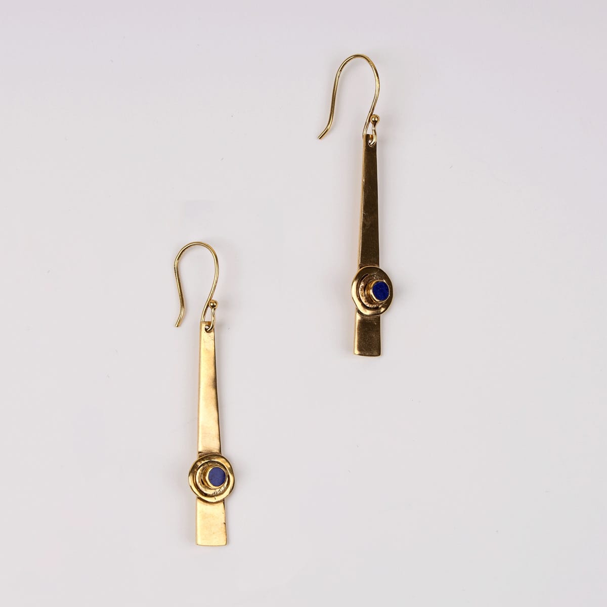 Me Too Lapis Lazuli Brass Gold-Plated Earring 2