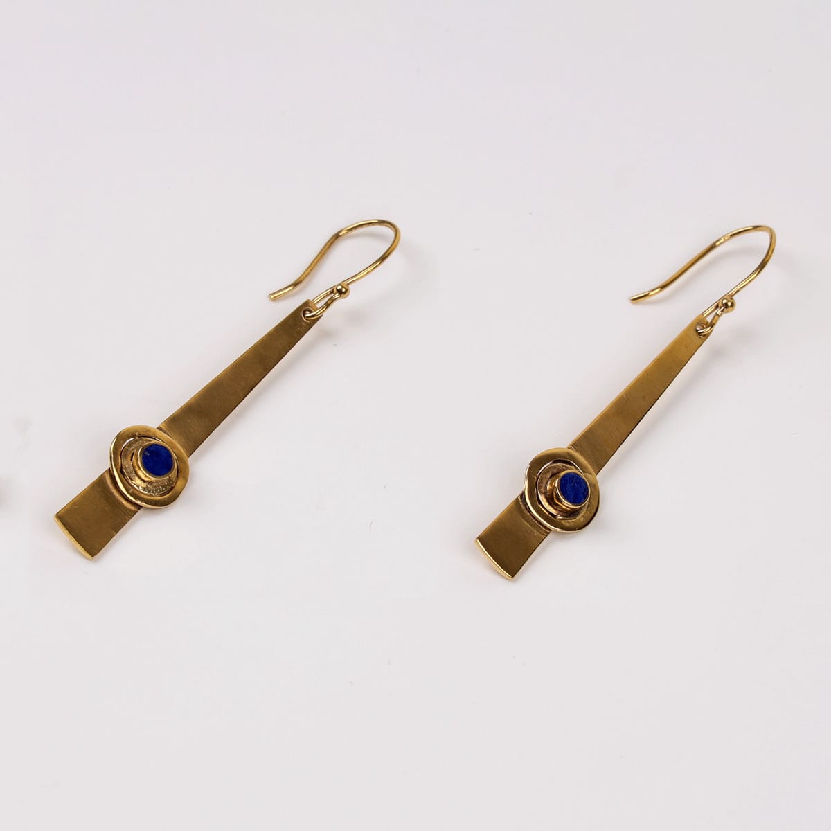 Me Too Lapis Lazuli Brass Gold-Plated Earring 1