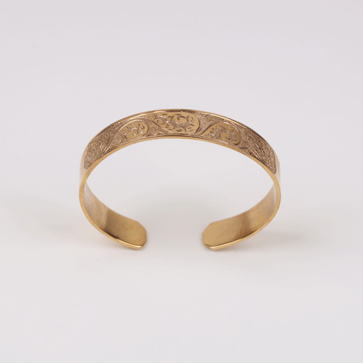 Ornate Gold-Plated Brass Bracelet 4