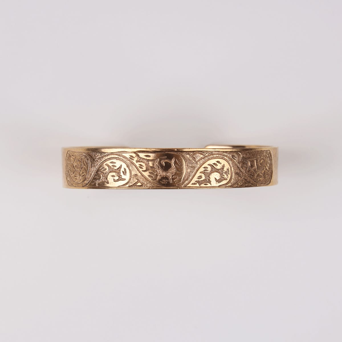 Ornate Gold-Plated Brass Bracelet 2
