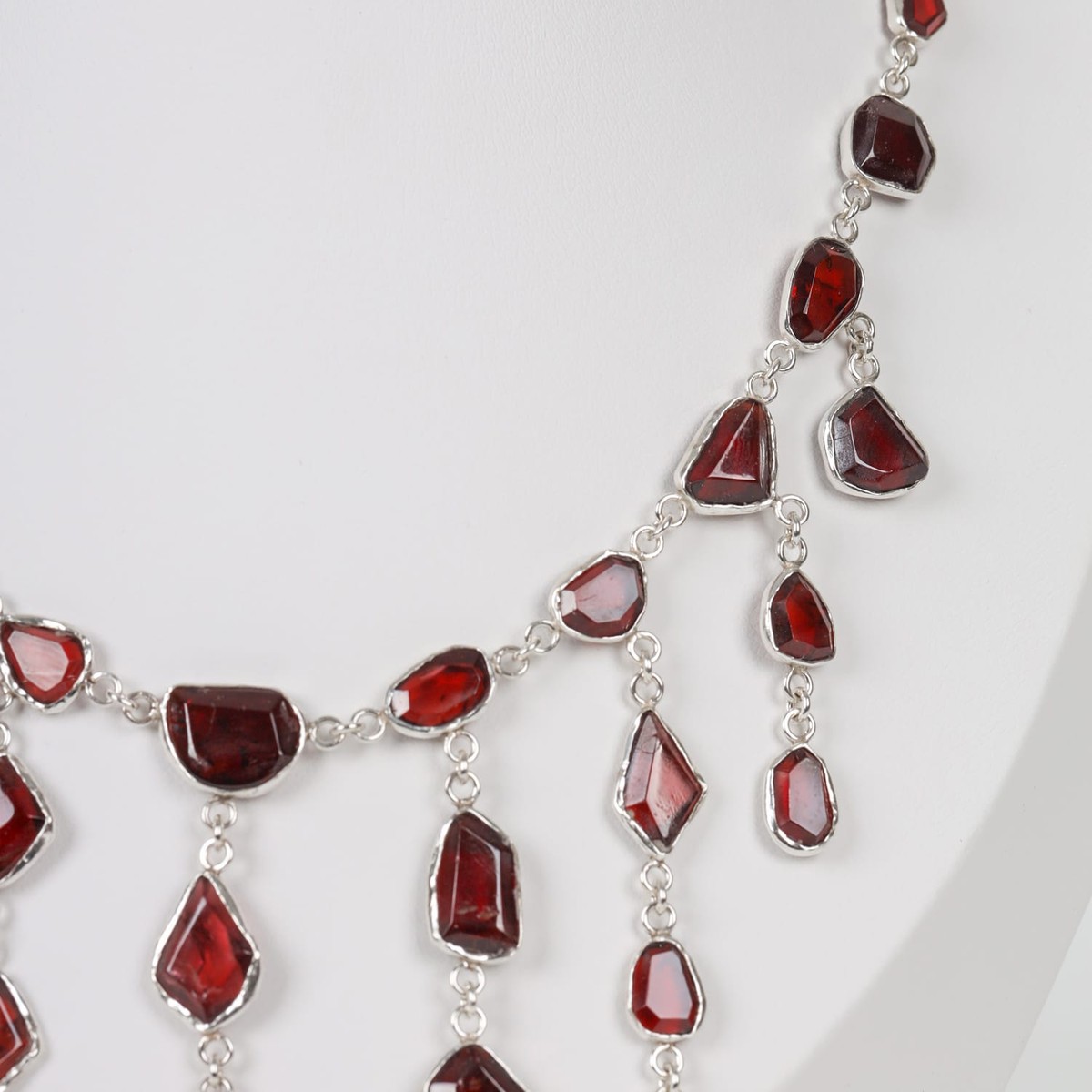 Ruby Necklace Garnet in Sterling Silver 2