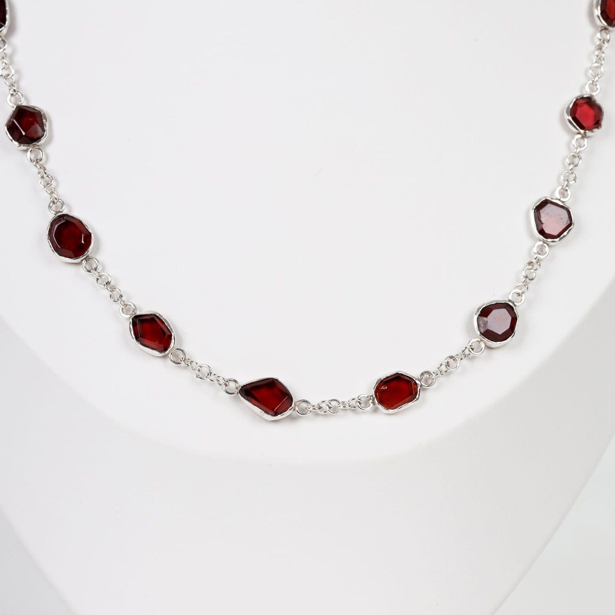 Garnet Necklace Handmade 1
