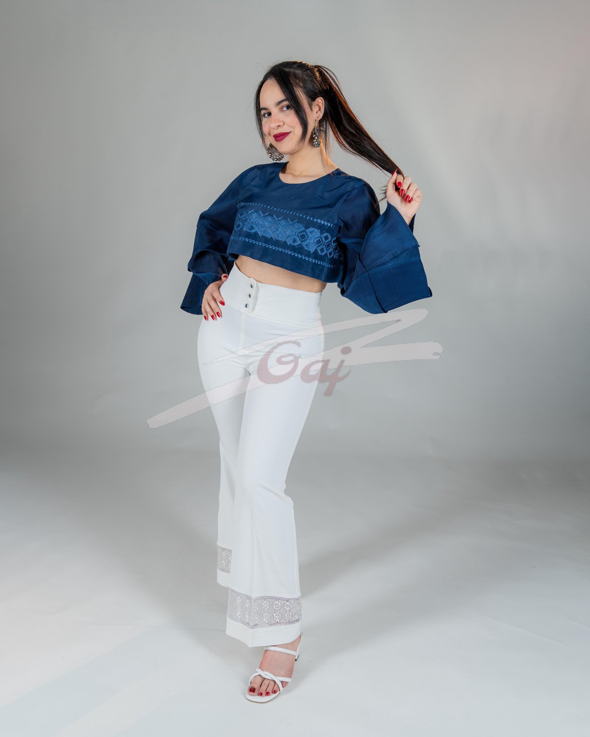 Hand Embroidered Top Trouser Set 10