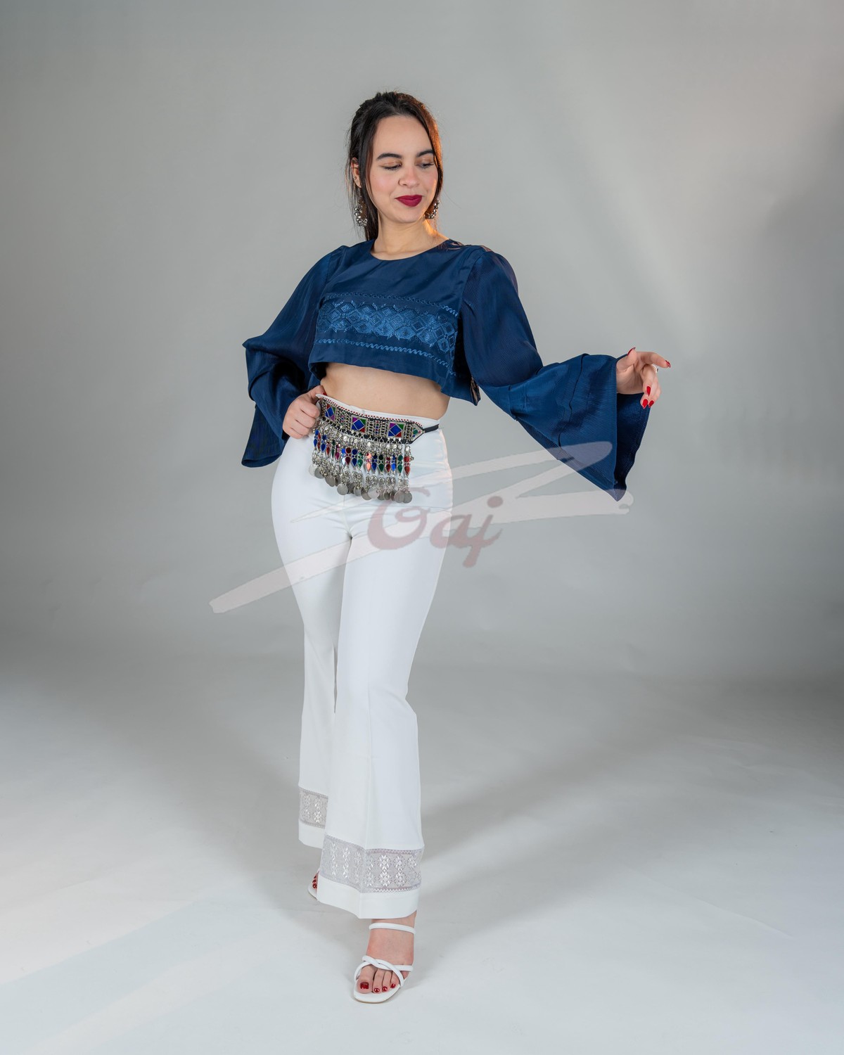 Hand Embroidered Top Trouser Set 5