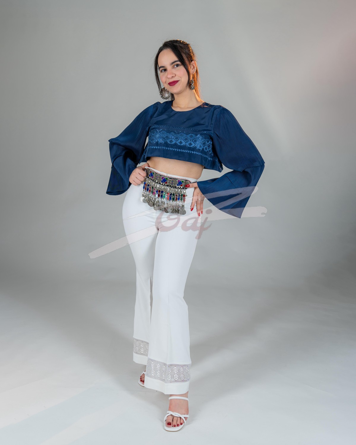 Hand Embroidered Top Trouser Set 1