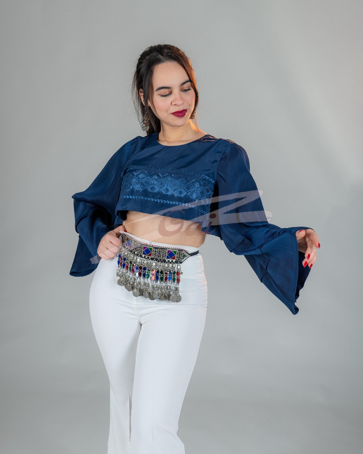 Hand Embroidered Top Trouser Set 4