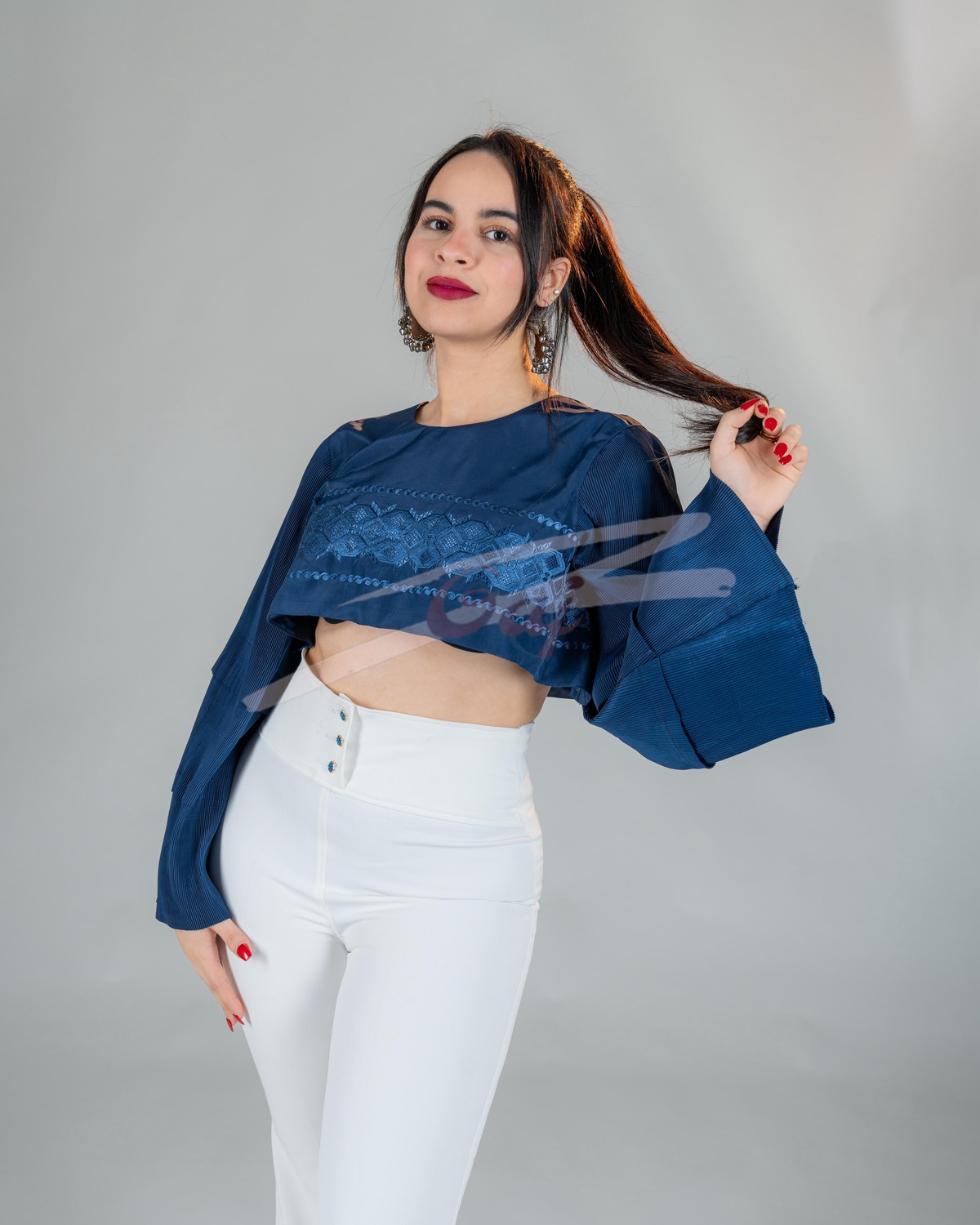 Hand Embroidered Top Trouser Set 8