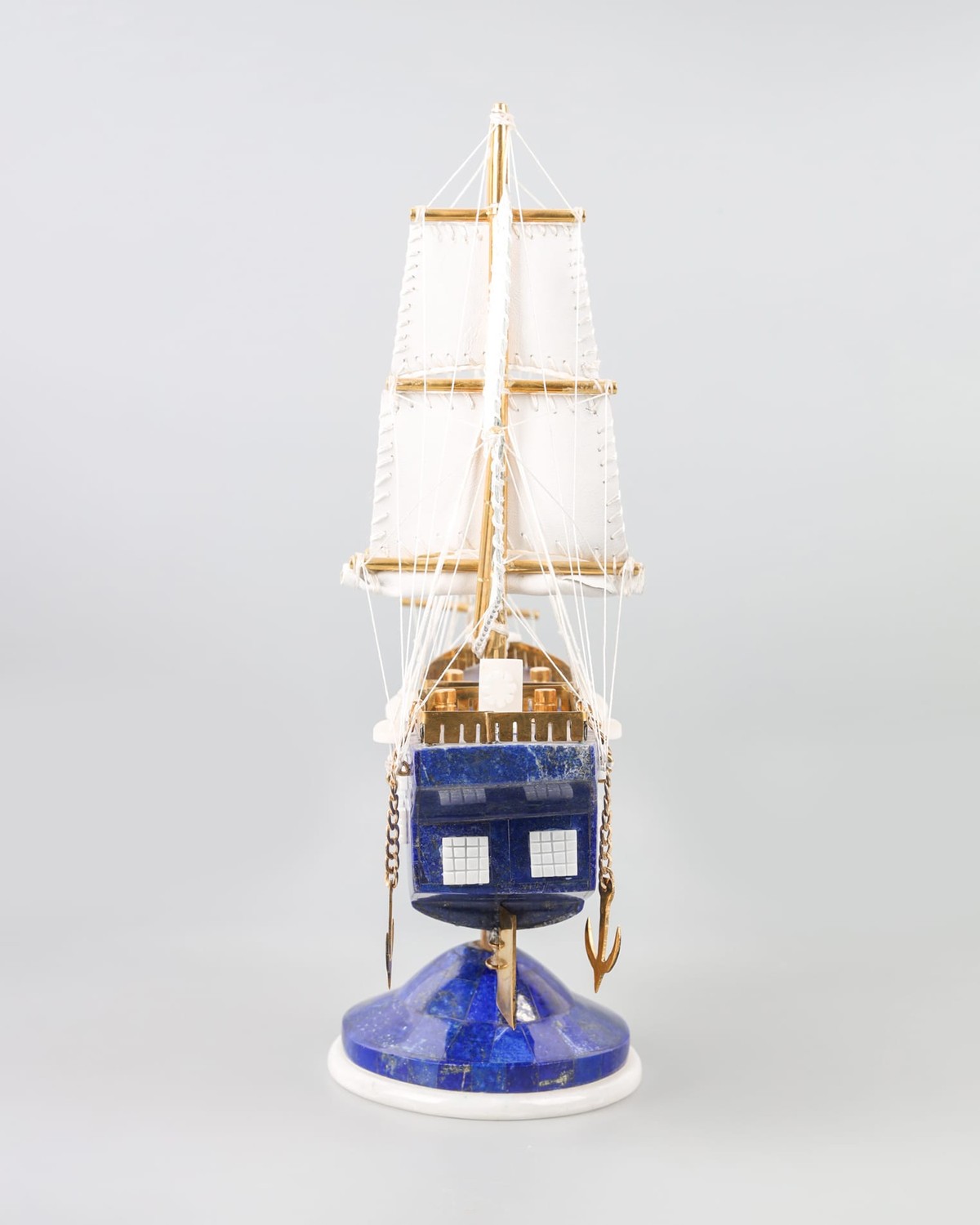 Lapis Lazuli Ship Model Decorative 1
