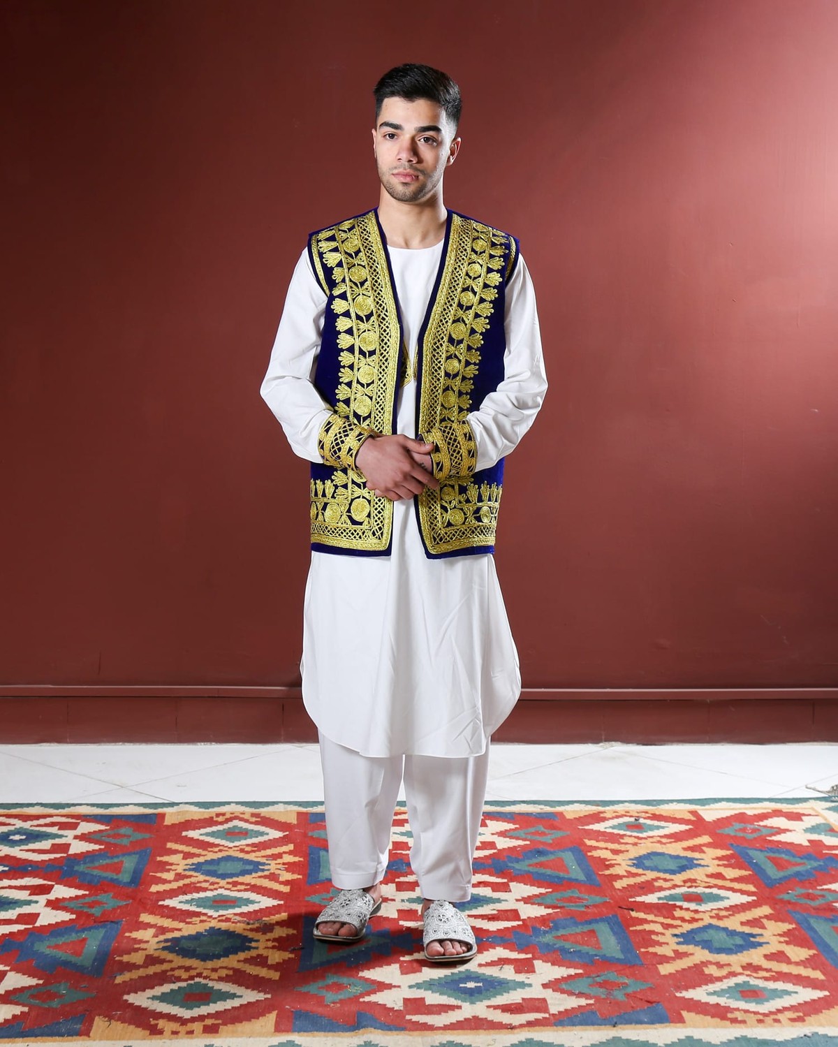 Waistcoat Handcrafted Men’s Velvet Vest Embroidery 1
