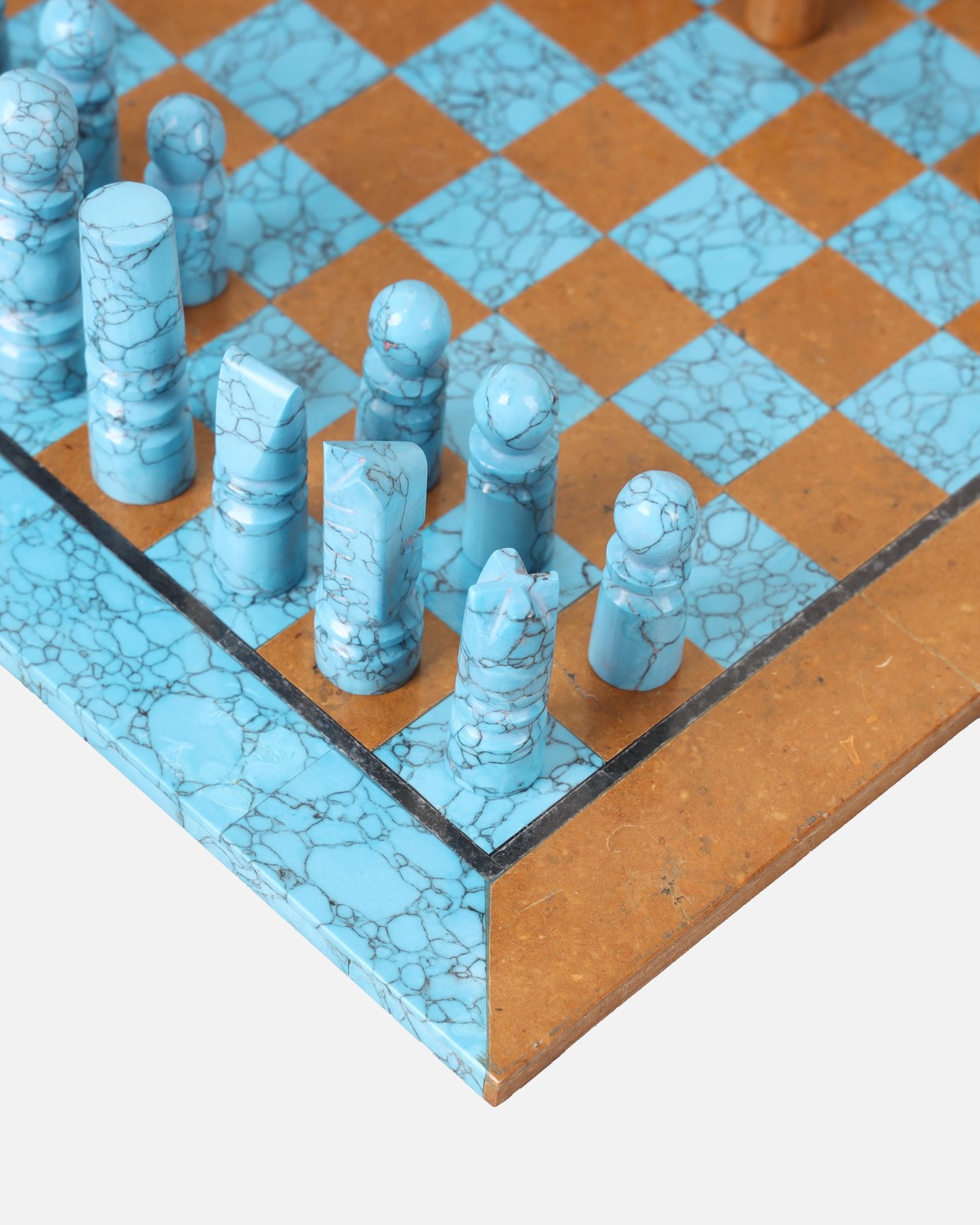 Turquoise Chess Set | Handcrafted Marble Chessboard 1