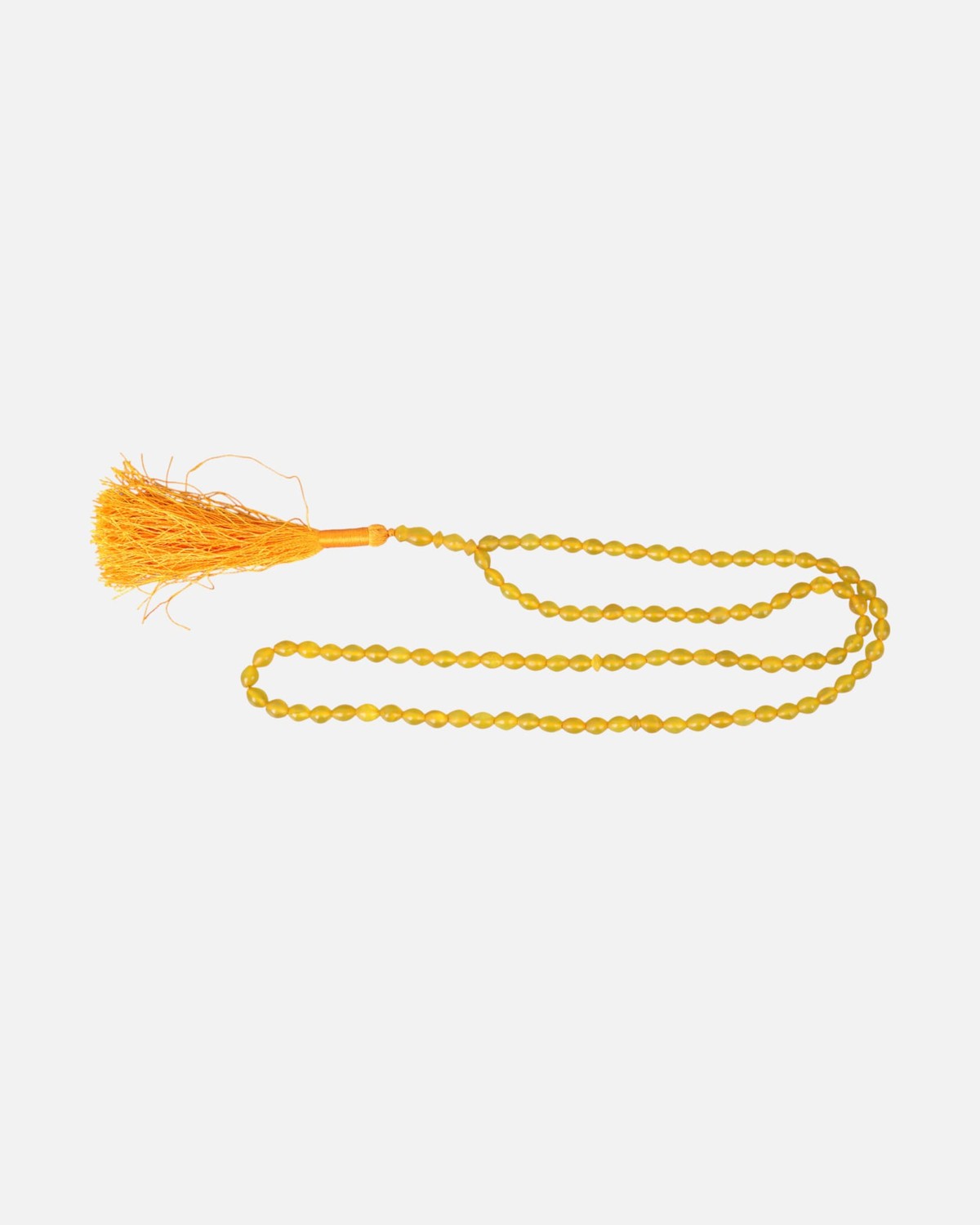 Shamquds Prayer Beads (Tasbih) | Handmade Yellow Beads with Tassel 2