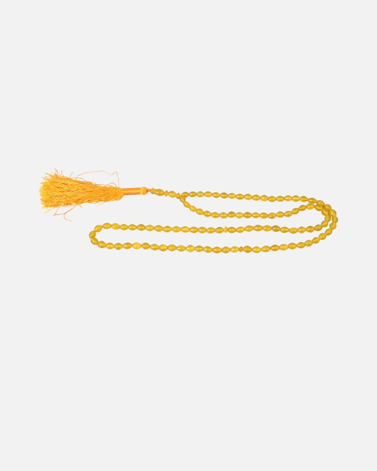 Shamquds Prayer Beads (Tasbih) | Handmade Yellow Beads with Tassel 4
