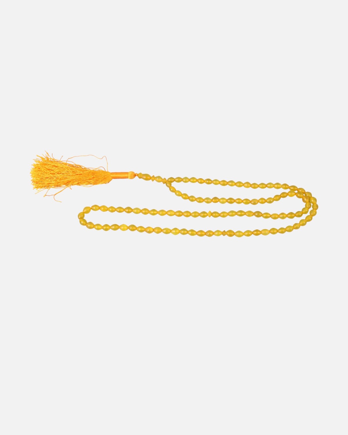 Shamquds Prayer Beads (Tasbih) | Handmade Yellow Beads with Tassel 1