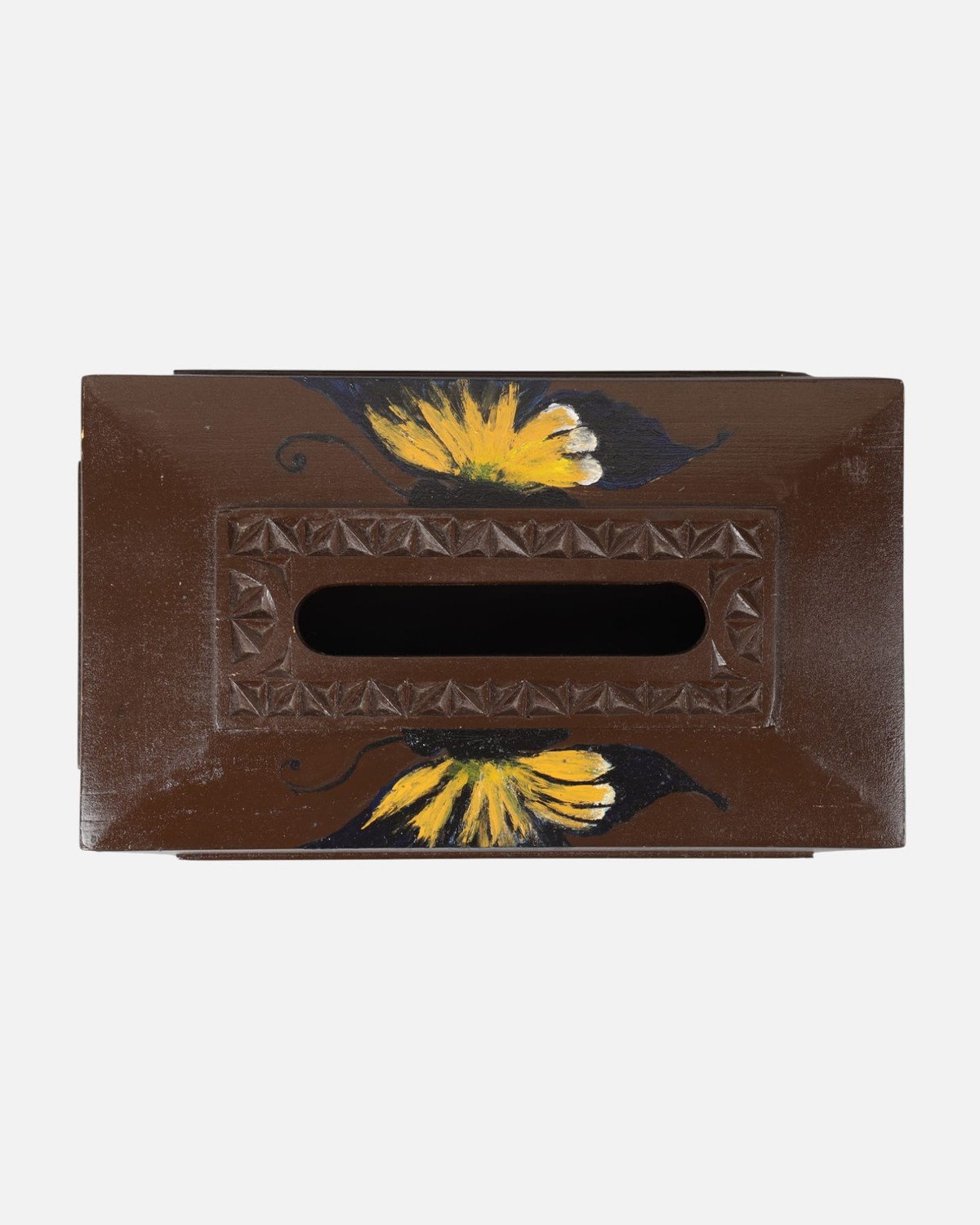 Handcrafted Butterfly Wood Box | Nurestani Carved and Painted 4