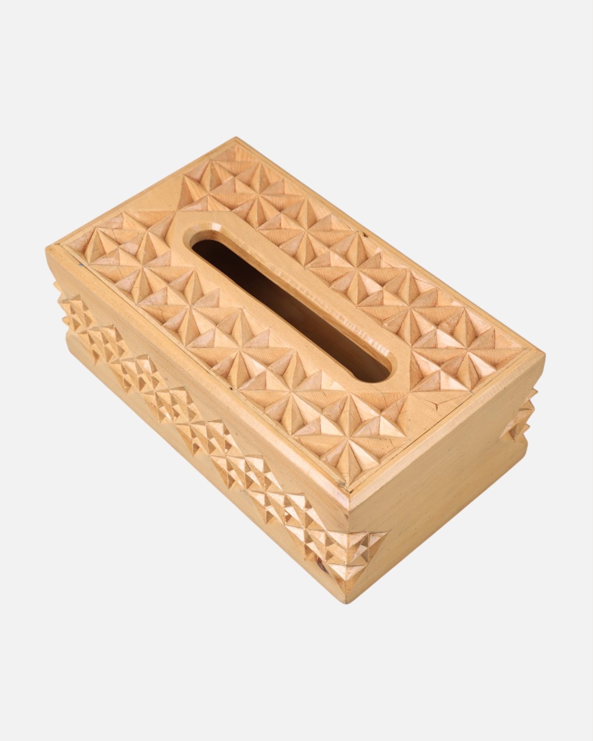 Handcrafted Cube Shaped Paper Holder | Archa Wood Carving with Intricate Designs 4