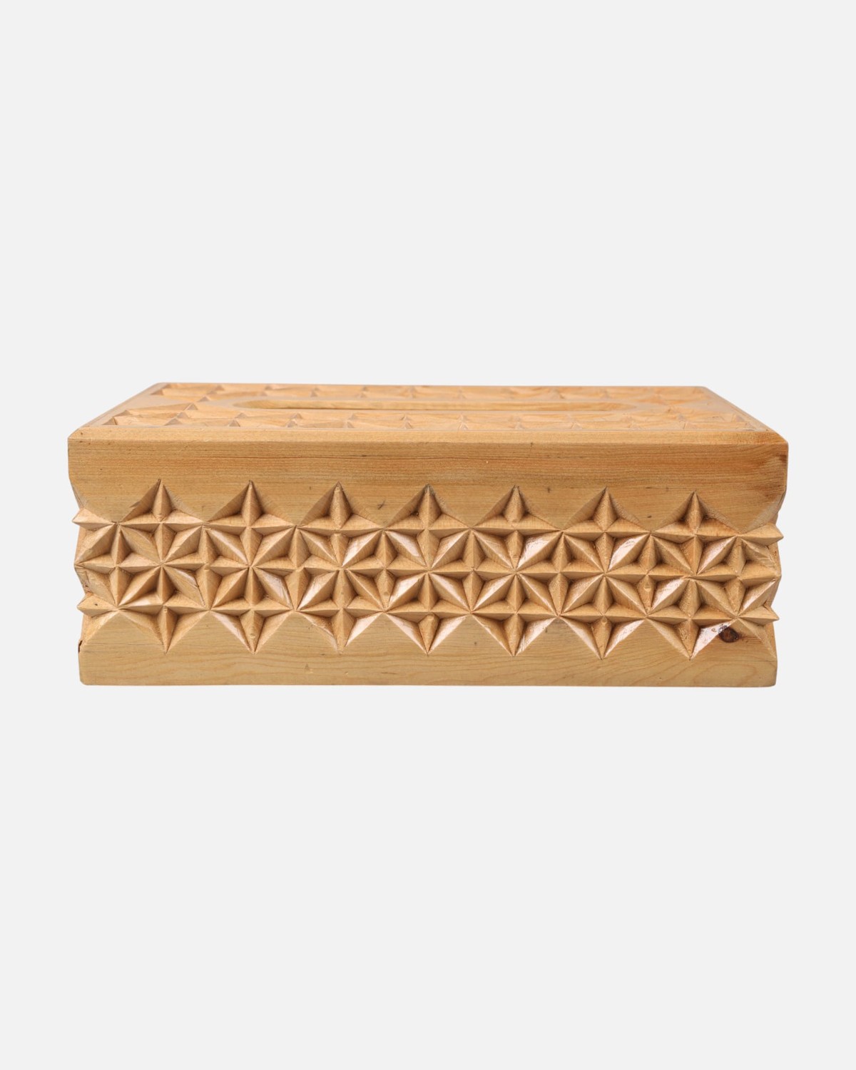 Handcrafted Cube Shaped Paper Holder | Archa Wood Carving with Intricate Designs 3