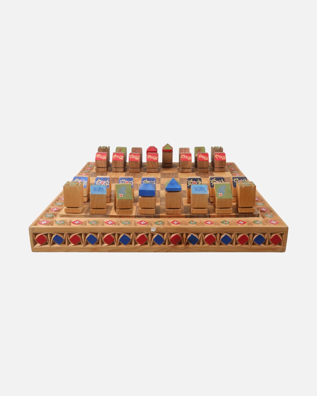 Handcrafted Wooden Chess Set | Afghan Carved and Painted Art 4