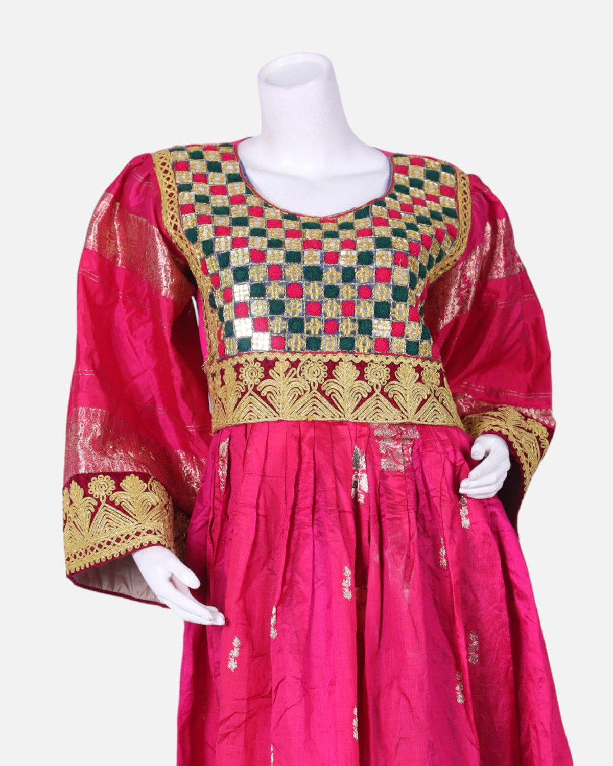 Traditional Afghan Gand Dress | Handmade Embroidered Set with Mirror Work 1