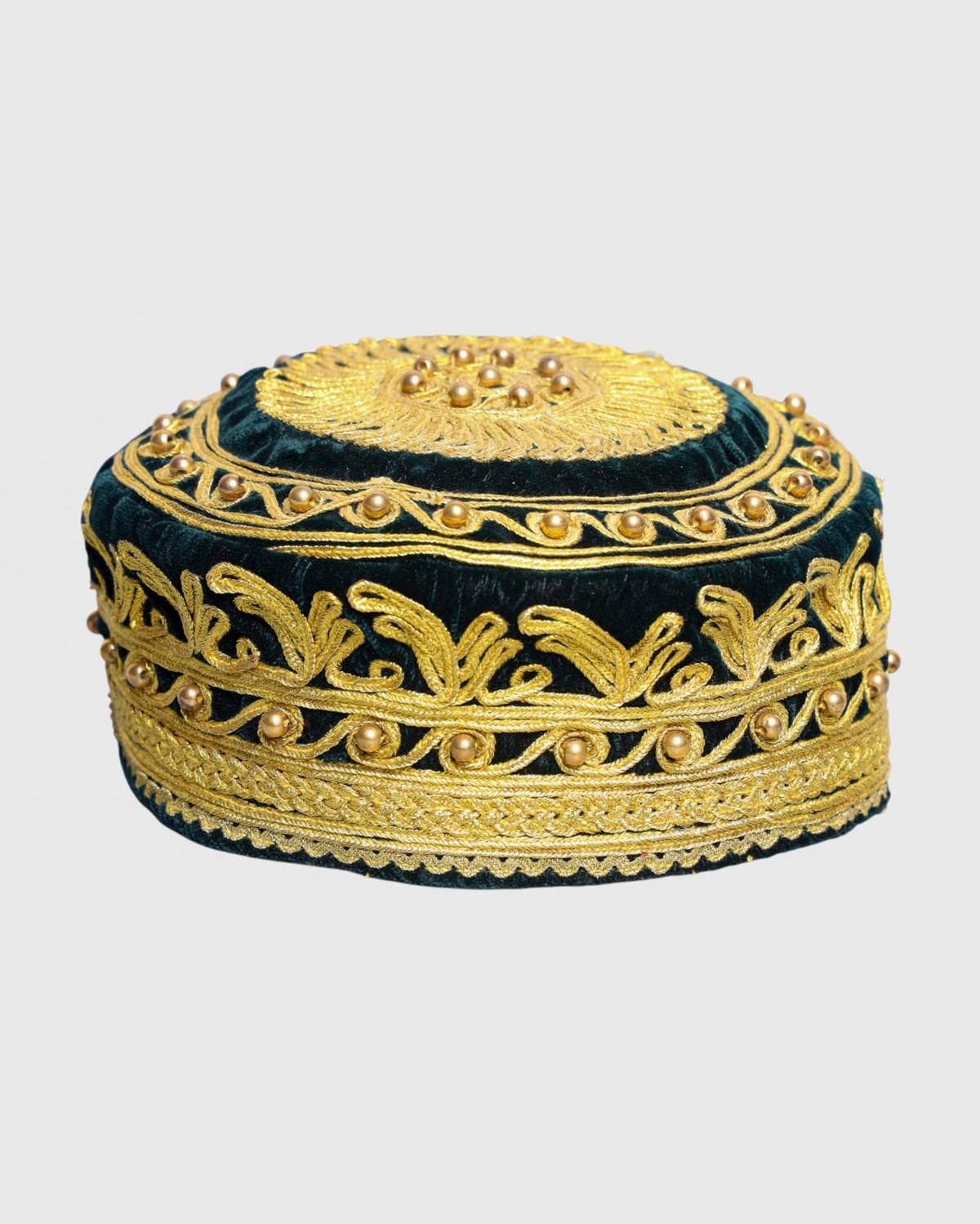Traditional Afghan Hat | Handcrafted Embroidered Velvet Cap 1