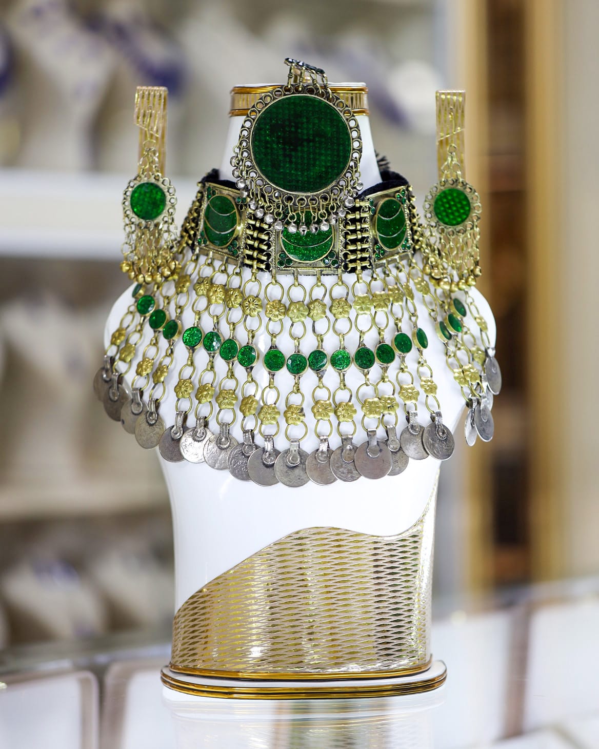 Green Afghan full jewellery set 2