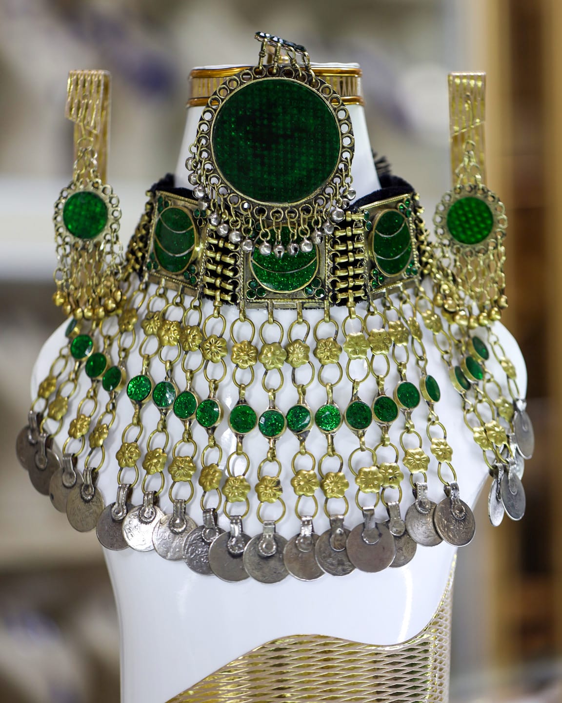 Green Afghan full jewellery set 1