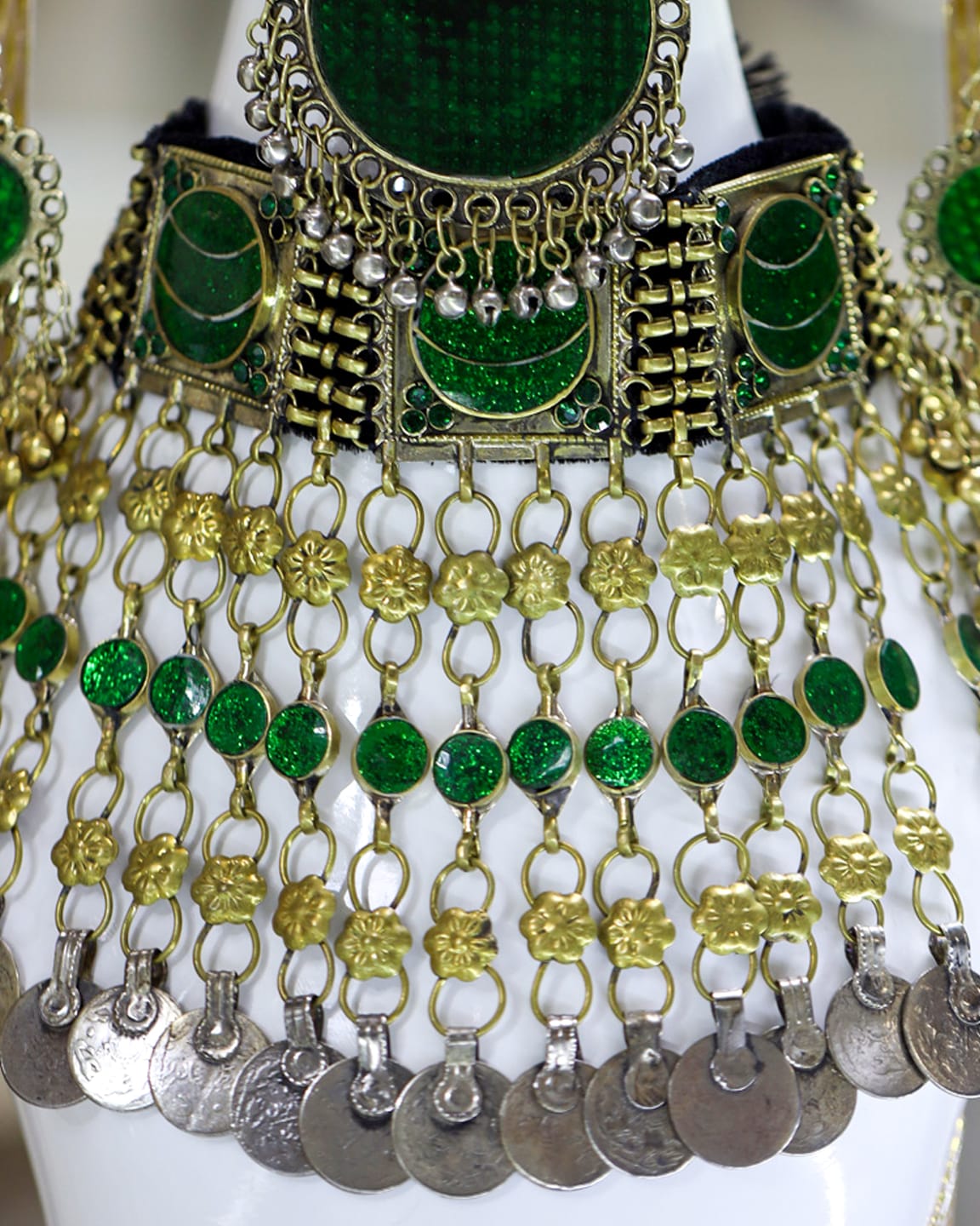Green Afghan full jewellery set 3