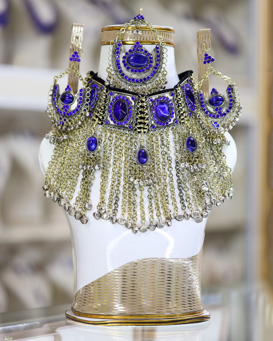 Afghan Purple Crystal Jewelry Set 1