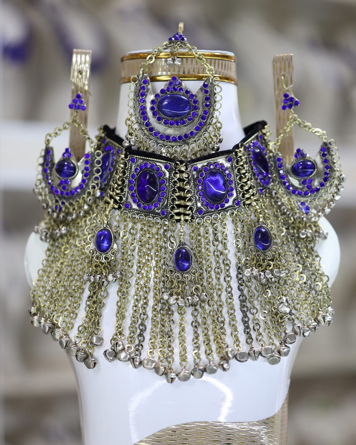Afghan Purple Crystal Jewelry Set 2