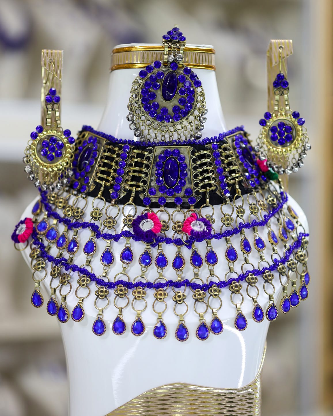 Afghan Purple full Jewelry Set 1