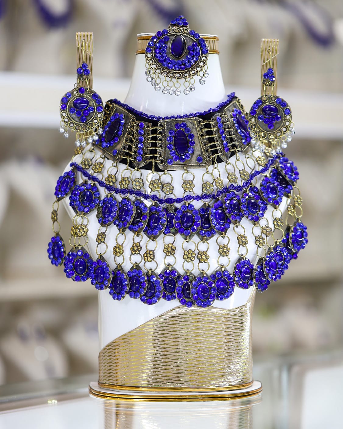 Afghan Purple Crystal full Jewelry Set 1