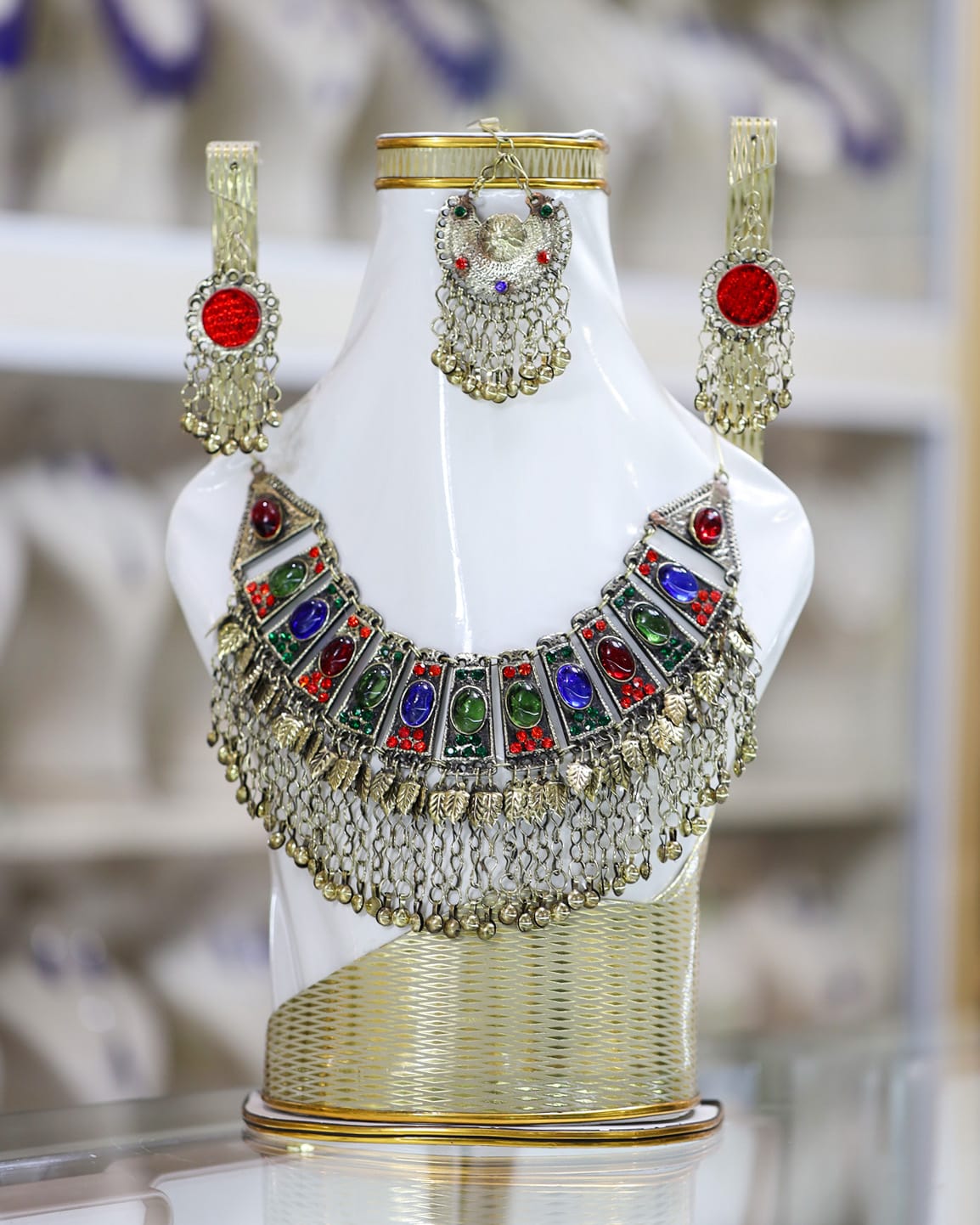 Afghan Traditional Crystal Jewelry Set 2
