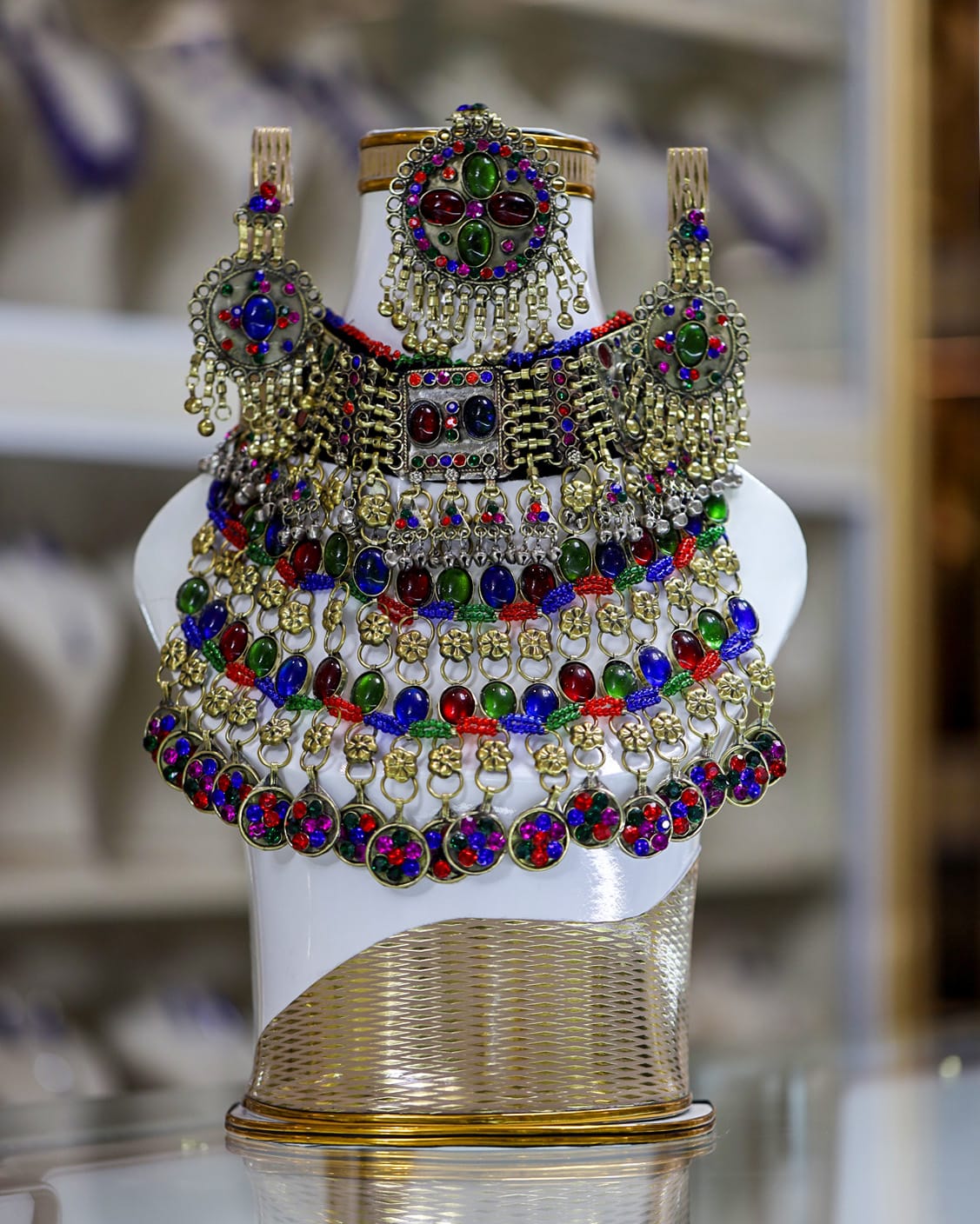 Multicolor Afghan Jewelry Set 2