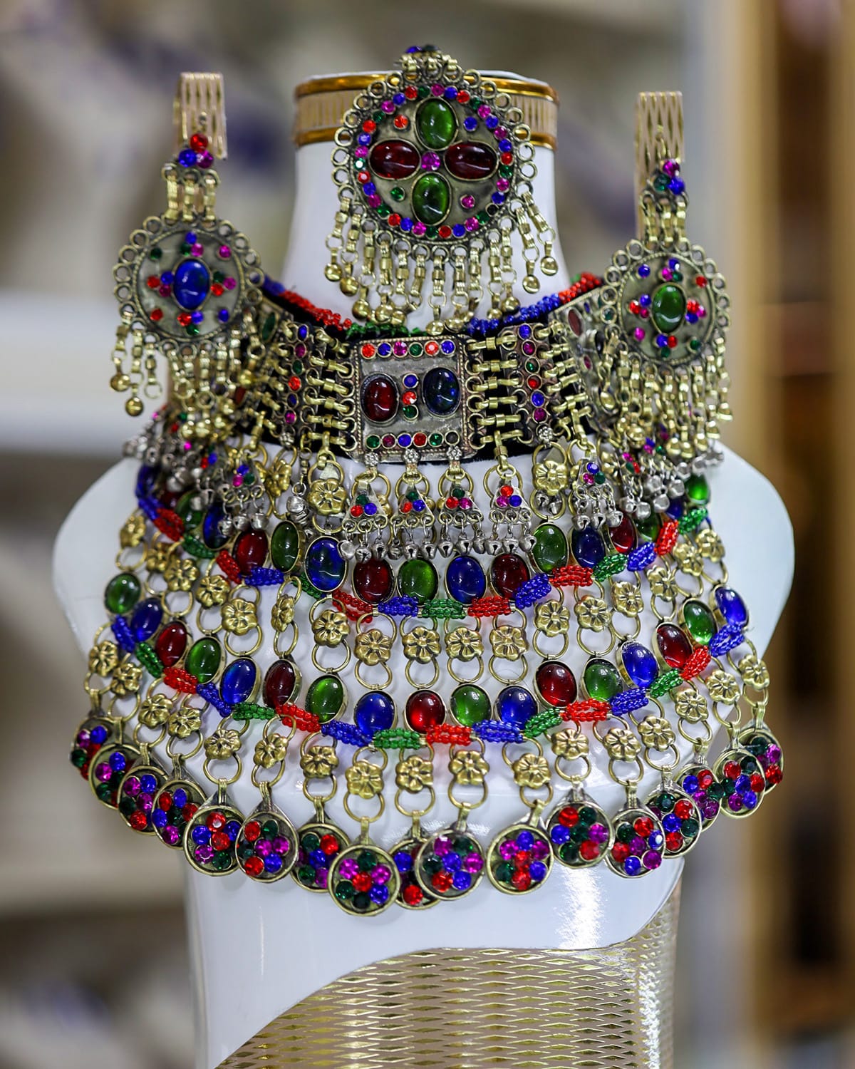 Multicolor Afghan Jewelry Set 1