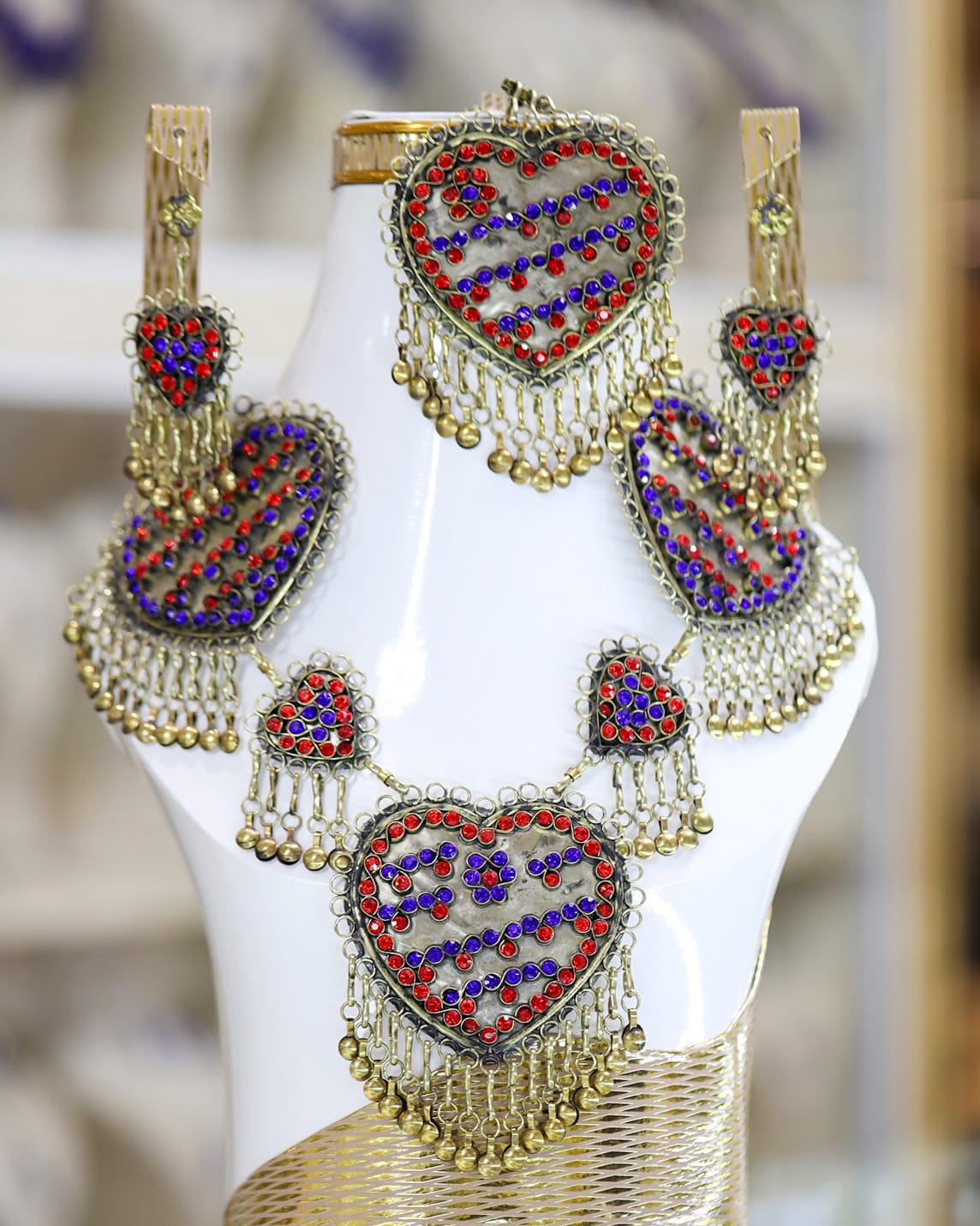Afghan Kuchi Heart Shaped Jewelry Set 2