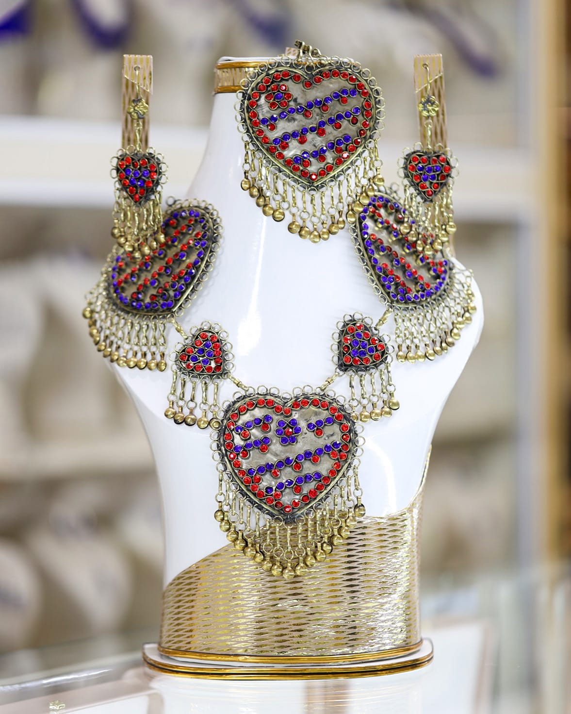 Afghan Kuchi Heart Shaped Jewelry Set 1