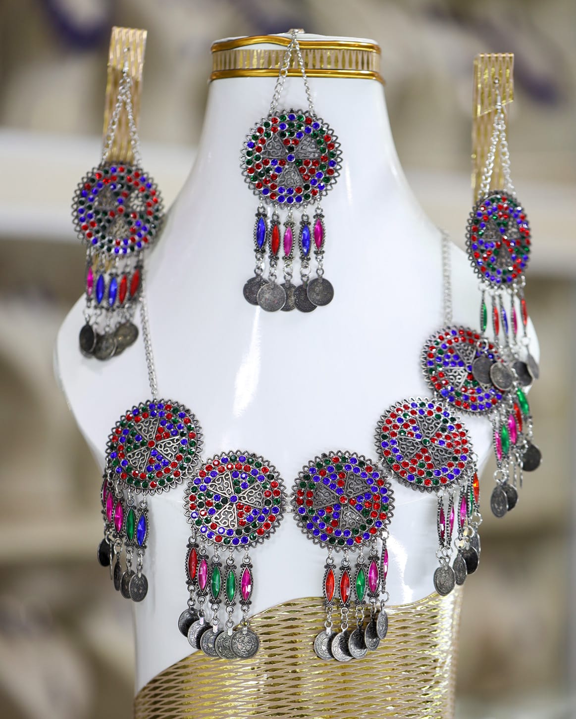 Afghan Kuchi colorful full Jewelry Set 1