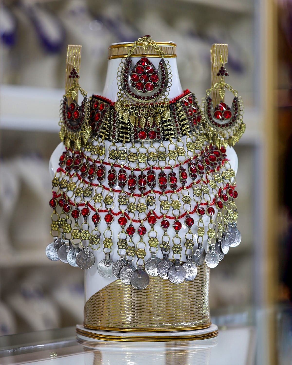 Afghan Kuchi Red Crystal full Jewelry Set 1