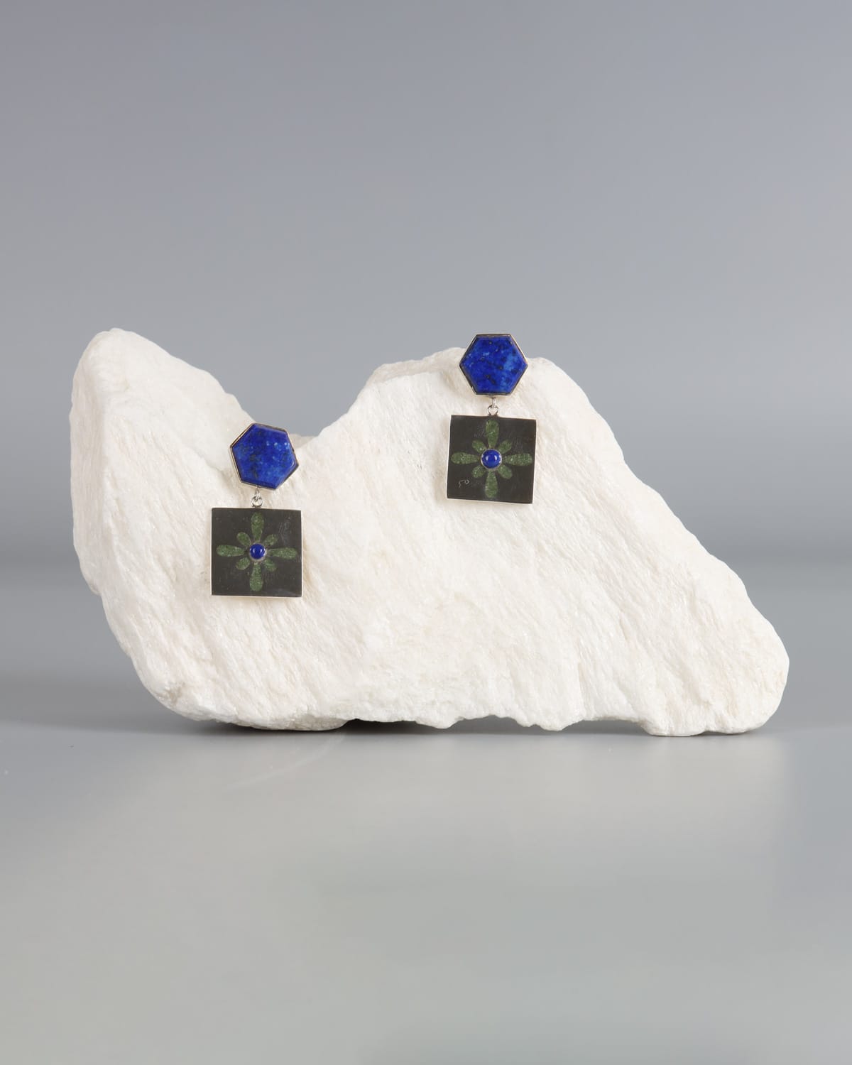 Lapis Lazuli & Bamyan Turquoise Earrings 4