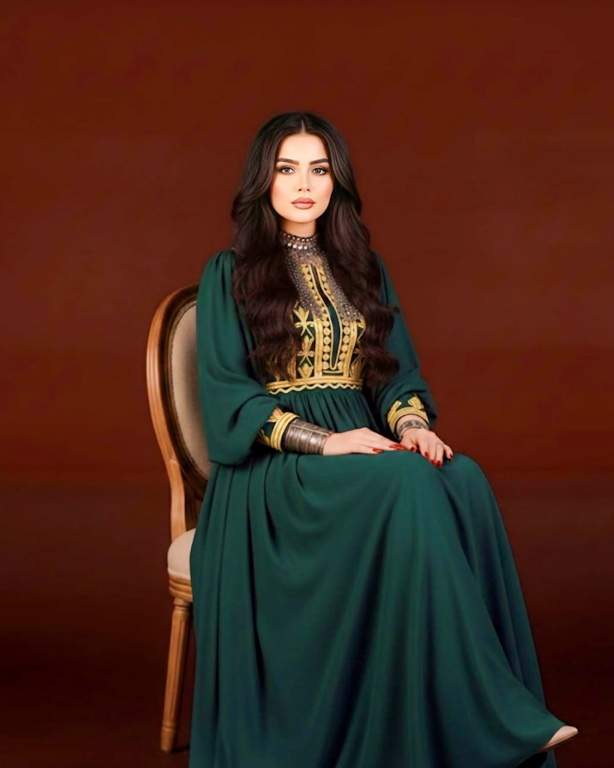 Charmad Embroidery Afghan Maxi Dress 4