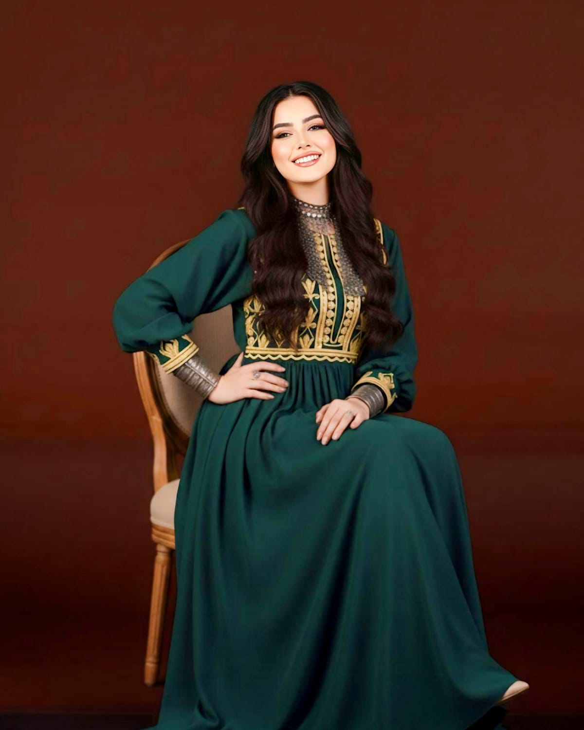 Charmad Embroidery Afghan Maxi Dress 2